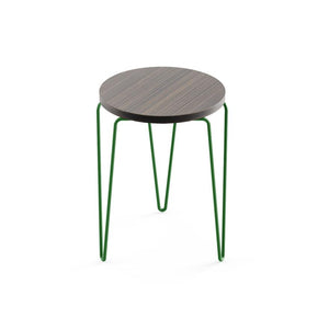 Florence Knoll Hairpin Stacking Table table Knoll Zebra Green powder-coat base 