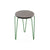 Florence Knoll Hairpin Stacking Table table Knoll Zebra Green powder-coat base 