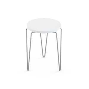 Florence Knoll Hairpin Stacking Table table Knoll White chrome base 