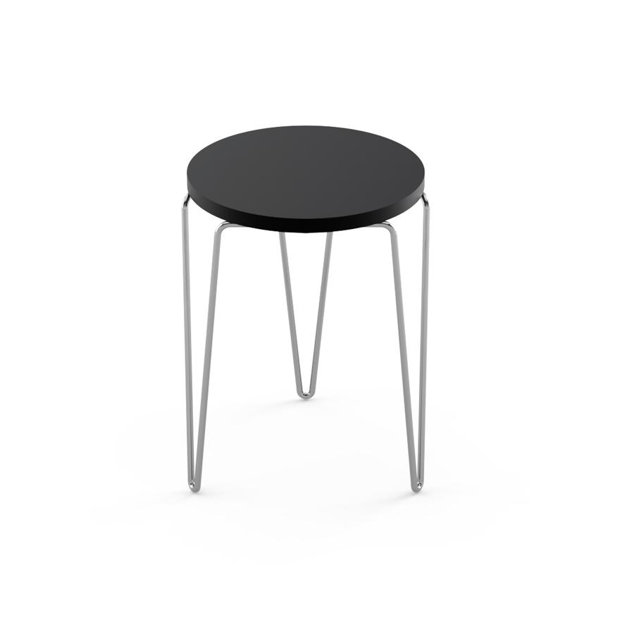 Florence Knoll Hairpin Stacking Table table Knoll Black chrome base 