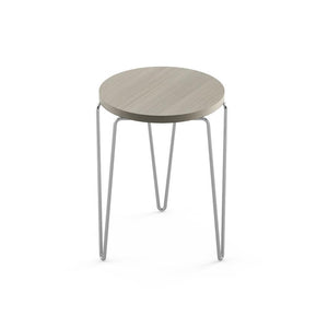 Florence Knoll Hairpin Stacking Table table Knoll Grey Ash chrome base 