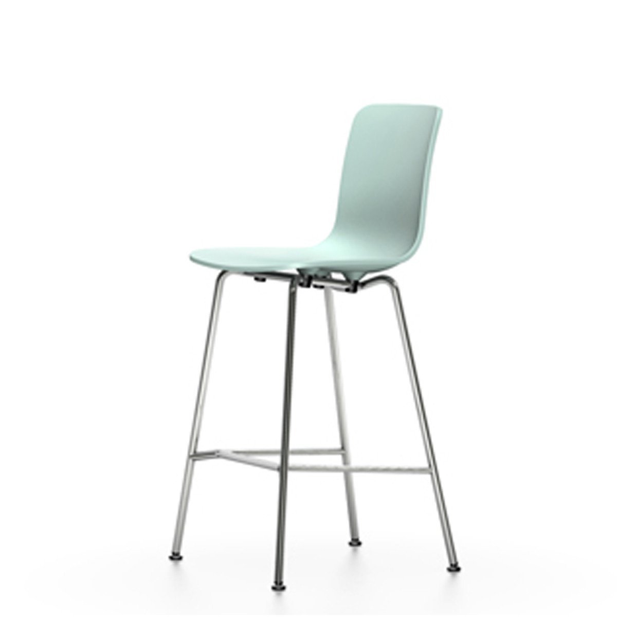 Hal Stool bar seating Vitra medium seat height - 25.5" h ice grey basic dark glides for carpet