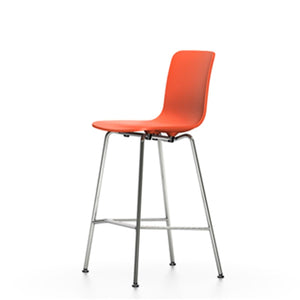 Hal Stool bar seating Vitra medium seat height - 25.5" h orange basic dark glides for carpet