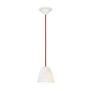 Hector Bibendum Pendant Light Pendant Lights Original BTC Size 1 Natural White with Red Cable 