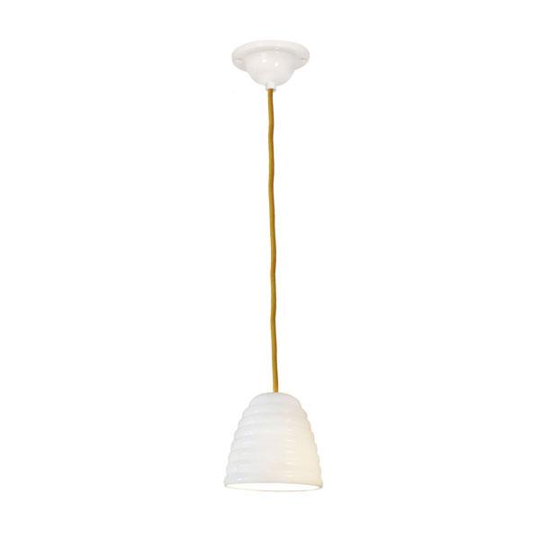 Hector Bibendum Pendant Light Pendant Lights Original BTC Size 1 Natural White with Yellow Cable 