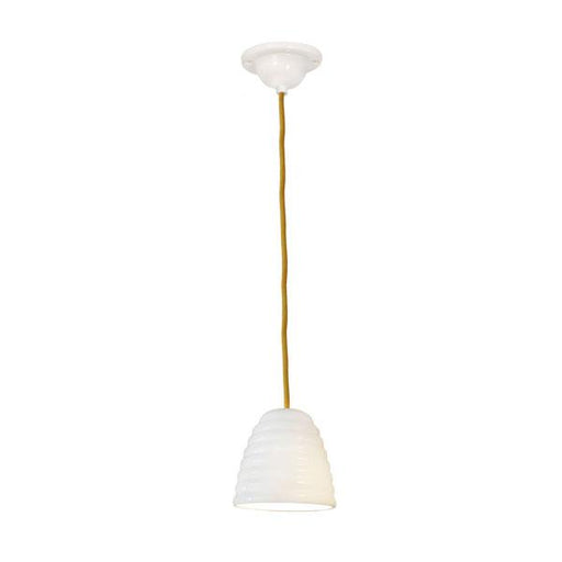 Hector Bibendum Pendant Light Pendant Lights Original BTC Size 1 Natural White with Yellow Cable 