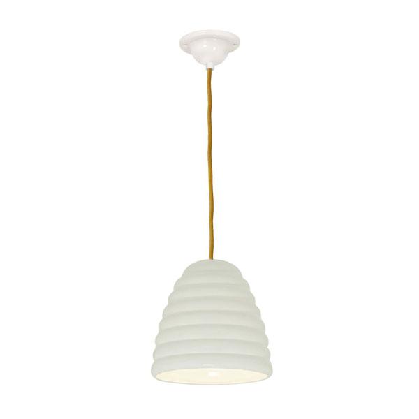 Hector Bibendum Pendant Light Pendant Lights Original BTC Size 2 Natural White with Yellow Cable 