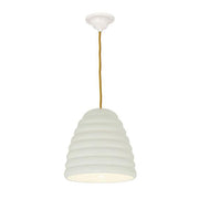 Hector Bibendum Pendant Light Pendant Lights Original BTC Size 3 Natural White with Yellow Cable 