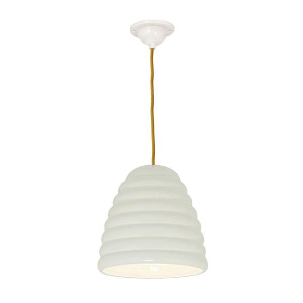 Hector Bibendum Pendant Light Pendant Lights Original BTC Size 3 Natural White with Yellow Cable 