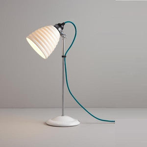 Hector Bibendum Table Light Table Lamp Original BTC Natural with Turquoise Cable 