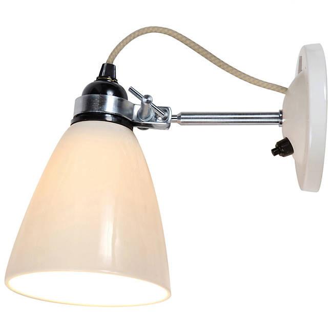 Hector Medium Dome Wall Light Wall Lights Original BTC Hardwired with Base Switch 