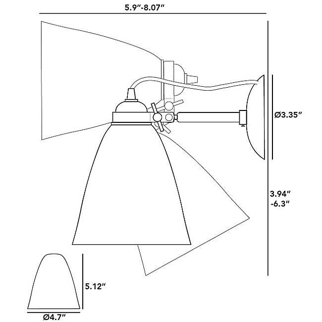 Hector Medium Dome Wall Light Wall Lights Original BTC 