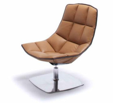 Jehs+Laub Pedestal Base Lounge - Leather lounge chair Knoll 