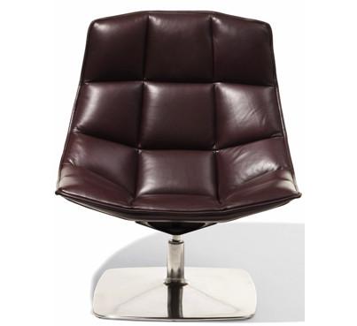 Jehs+Laub Pedestal Base Lounge - Leather lounge chair Knoll 