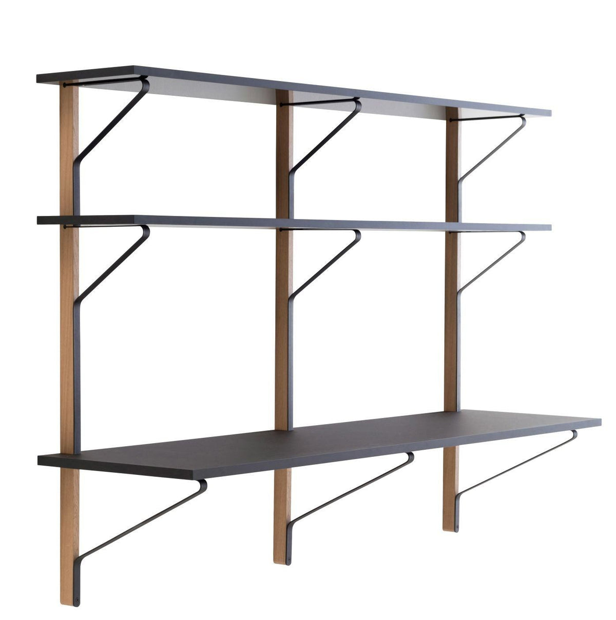 Kaari Wall Shelf with Desk Shelf Artek REB010: 78.7&quot; W 