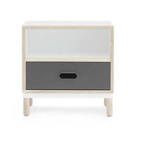 Kabino Bedside Table storage Normann Copenhagen Grey 