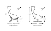 Kalm Swivel Metal Base Lounge Chair lounge chair Artifort 