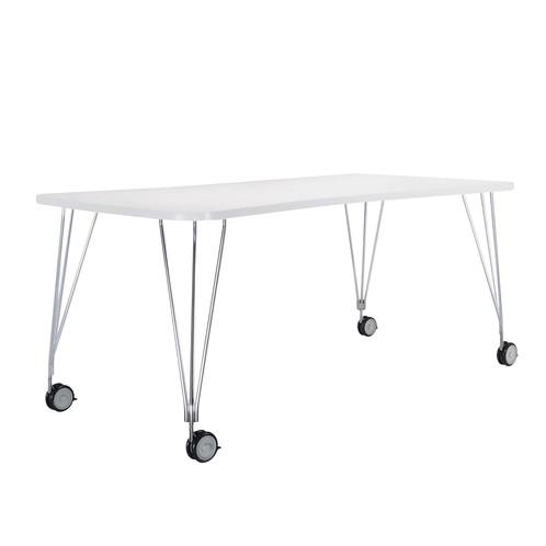 Max Table With Wheels Tables Kartell Large Zinc White 