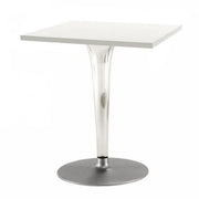 Toptop Pleated Leg & Base - Laminated Top table Kartell Round 27.5" White Square Top