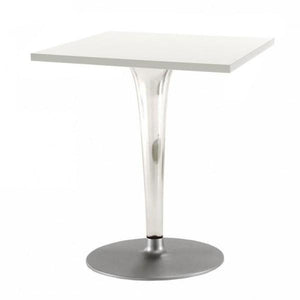 Toptop Pleated Leg & Base - Laminated Top table Kartell Round 27.5" White Square Top
