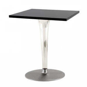Toptop Pleated Leg & Base - Laminated Top table Kartell Round 27.5" Black Square Top