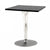 Toptop Pleated Leg & Base - Laminated Top table Kartell Round 27.5" Black Square Top