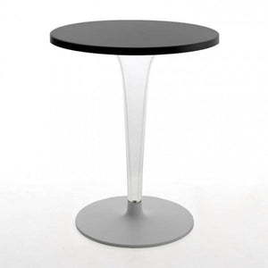 Toptop Pleated Leg & Base - Laminated Top table Kartell Round 27.5" Black Round Top