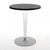 Toptop Pleated Leg & Base - Laminated Top table Kartell Round 27.5" Black Round Top