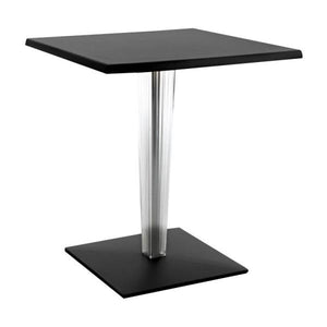 Square Leg - Pleated - Square Base table Kartell 23.62" Black 