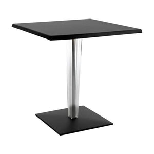 Square Leg - Pleated - Square Base table Kartell 27.55" Black 