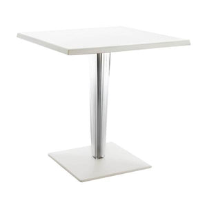 Square Leg - Pleated - Square Base table Kartell 27.55" White 