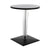 Toptop For Dr. Yes Square Leg - Pleated - Square Base table Kartell 23.62" Round Black