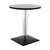 Toptop For Dr. Yes Square Leg - Pleated - Square Base table Kartell 27.55" Round Black