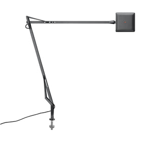 Kelvin Edge LED Table Lamp Table Lamps Flos Titanium Desk Support Visible Cable 