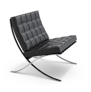 Barcelona Chair lounge chair Knoll chrome plated Sabrina Black 