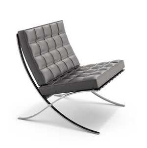 Barcelona Chair lounge chair Knoll chrome plated Volo Flint 