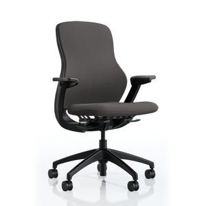 Knoll ReGeneration Chair Fully Upholstered task chair Knoll Height-Adjustable Arms +$126.00 Dark Plastic Storm