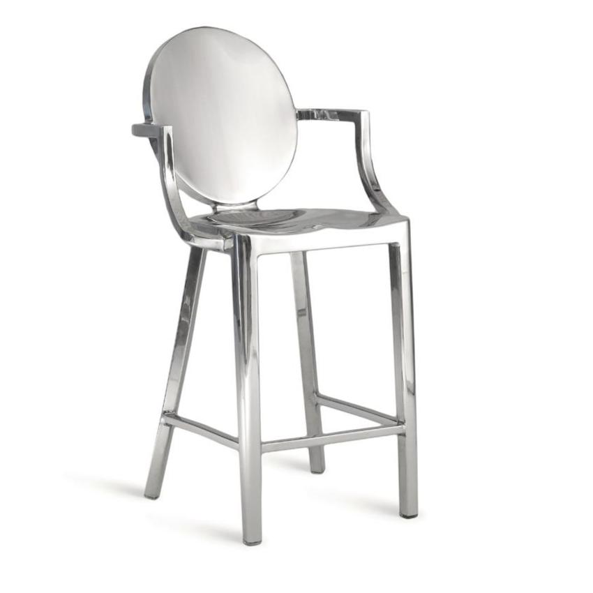 Kong Counter Stool With Arms By Emeco bar seating Emeco Brushed Both 