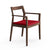 Krusin Armchair Side/Dining Knoll American Walnut +$220.00 Crimson Classic Boucle 