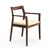 Krusin Armchair Side/Dining Knoll American Walnut +$220.00 Pearl Classic Boucle 