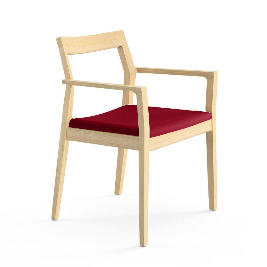 Krusin Armchair Side/Dining Knoll Natural Oak Cayenne Classic Boucle 