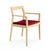 Krusin Armchair Side/Dining Knoll Natural Oak Cayenne Classic Boucle 