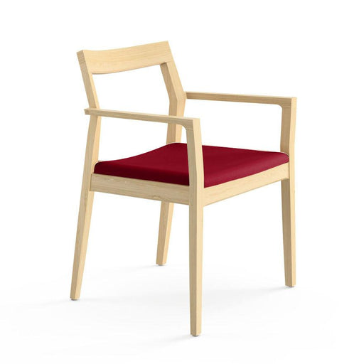Krusin Armchair Side/Dining Knoll Natural Oak Cayenne Classic Boucle 