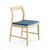 Krusin Side Chair Side/Dining Knoll Armless Natural Oak Hourglass - Indigo