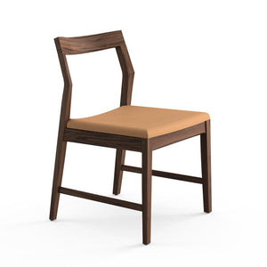 Krusin Side Chair Side/Dining Knoll Armless American Walnut Hourglass - Almond