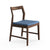 Krusin Side Chair Side/Dining Knoll Armless American Walnut Hourglass - Indigo