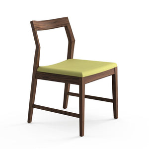 Krusin Side Chair Side/Dining Knoll Armless American Walnut Hourglass - Olive
