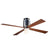 Lapa Flush Ceiling Fan Ceiling Fans Modern Fan Co Bright Nickel Mahogany Fan & Light – 3 Wire With 17w LED