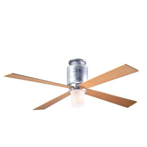 Lapa Flush Ceiling Fan Ceiling Fans Modern Fan Co Galvanized Maple Fan & Light – 3 Wire With 17w LED