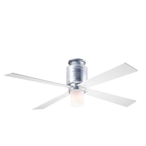 Lapa Flush Ceiling Fan Ceiling Fans Modern Fan Co Galvanized White Fan & Light – 3 Wire With 17w LED